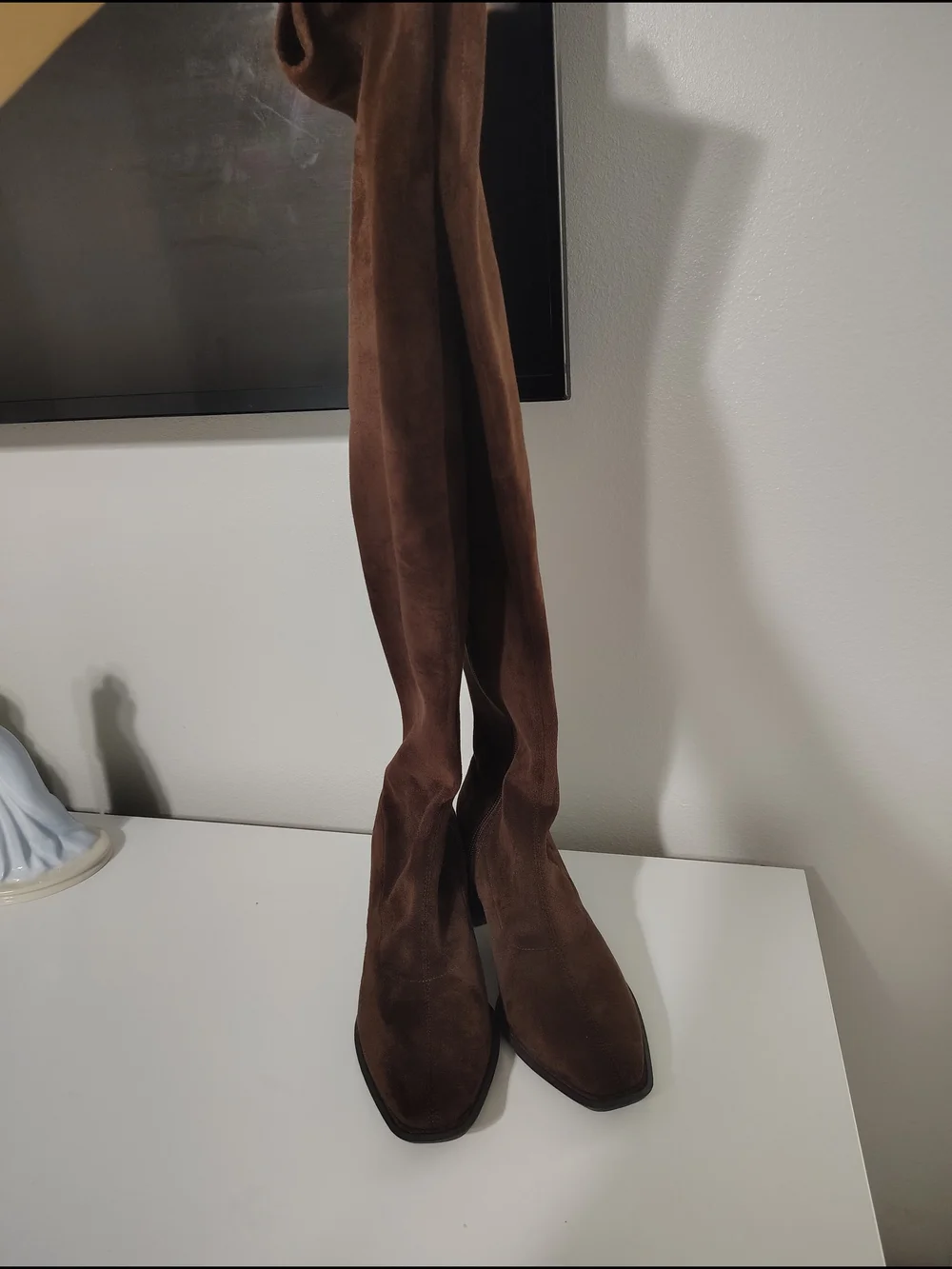 Women's Brown Over-the-Knee Block Heel Boots